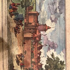 VTG Delfenbach Print 18th Century Nuremberg Gate & Porte Del Hospital Unframed